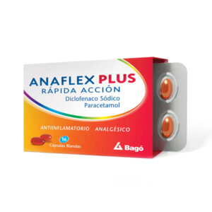 ANAFLEX PLUS RAPIDA ACCION DICLOFENAC SODICO 25MG + PARACETAMOL 300MG BLISTER 16U