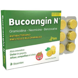 BUCOANGIN N CARAMELOS PARA LA GARGANTA ANTIBACTERIANO 9U SABOR LIMON