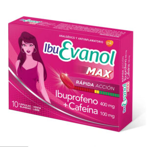 IBUEVANOL MAX RAPIDA ACCION CAPSULAS IBUPROFENO 400MG CAFEINA 100MG BLISTER 20U