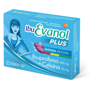 IBUEVANOL PLUS RAPIDA ACCION IBUPROFENO 200MG CAFEINA 40MG BLISTER 20U