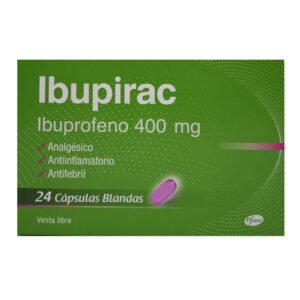 IBUPIRAC 400 CAPSULA BLANDA IBUPROFENO 400MG BLISTER 24U