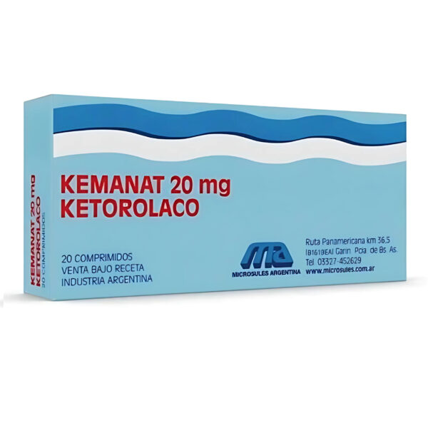 KETOROLACO 20MG KEMANAT COMPRIMIDOS BLISTER 10U