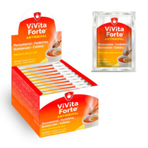 VIVITA FORTE TE CALIENTE ANTIGRIPAL PARACETAMOL 500MG FENILEFRINA 8MG BUTETAMATO 40MG CAFEINA 30MG 5 SOBRES DE 5G
