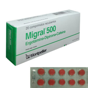 MIGRAL 500 ERGOTAMINA DIPIRONA CAFEINA BLISTER 20U