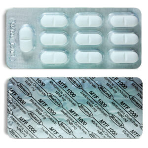 METFORMINA CLORHIDRATO 1000MG TABLETA 10U