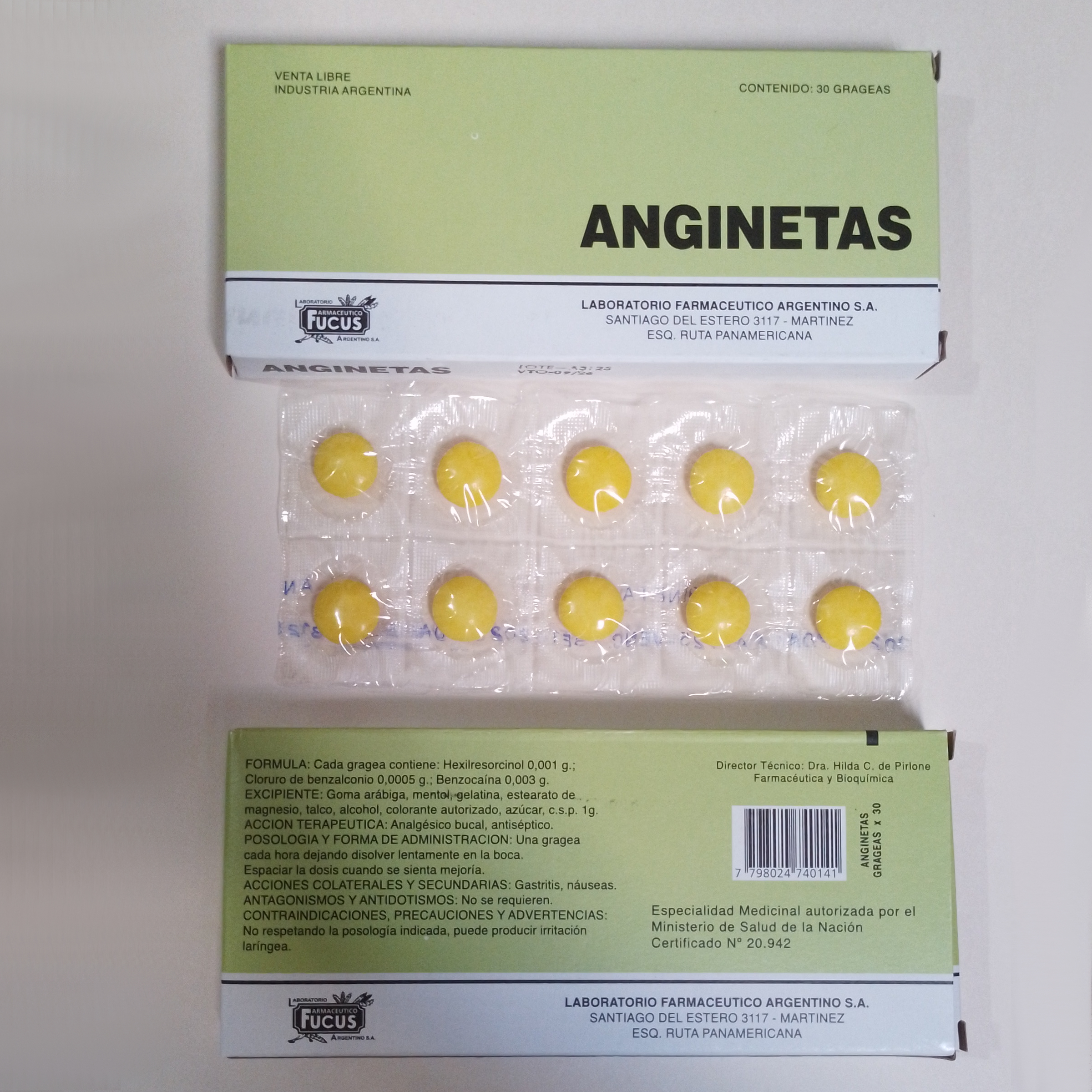 ANGINETAS CARAMELOS PARA LA GARGANTA BLISTER 30U