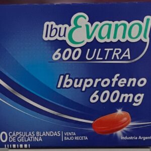 IBUEVANOL ULTRA 600 IBUPROFENO 600MG TABLETA 10U