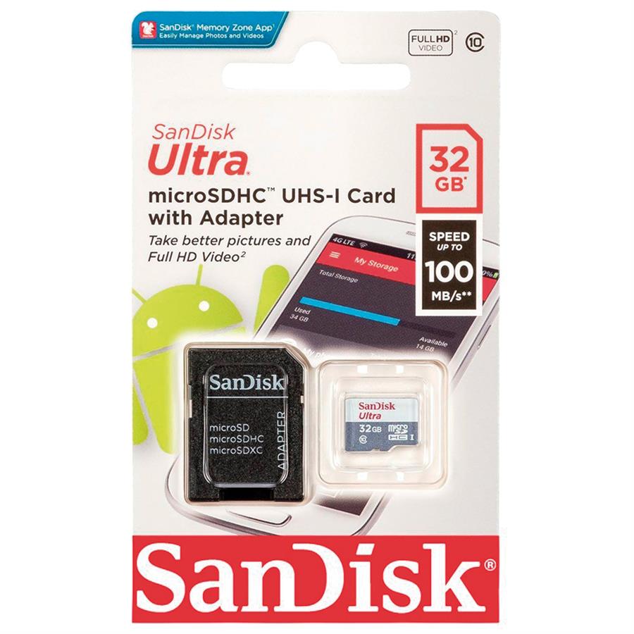 MEMORIA KINGSTON/SANDISK 32GB 100MB/S CLASE 10