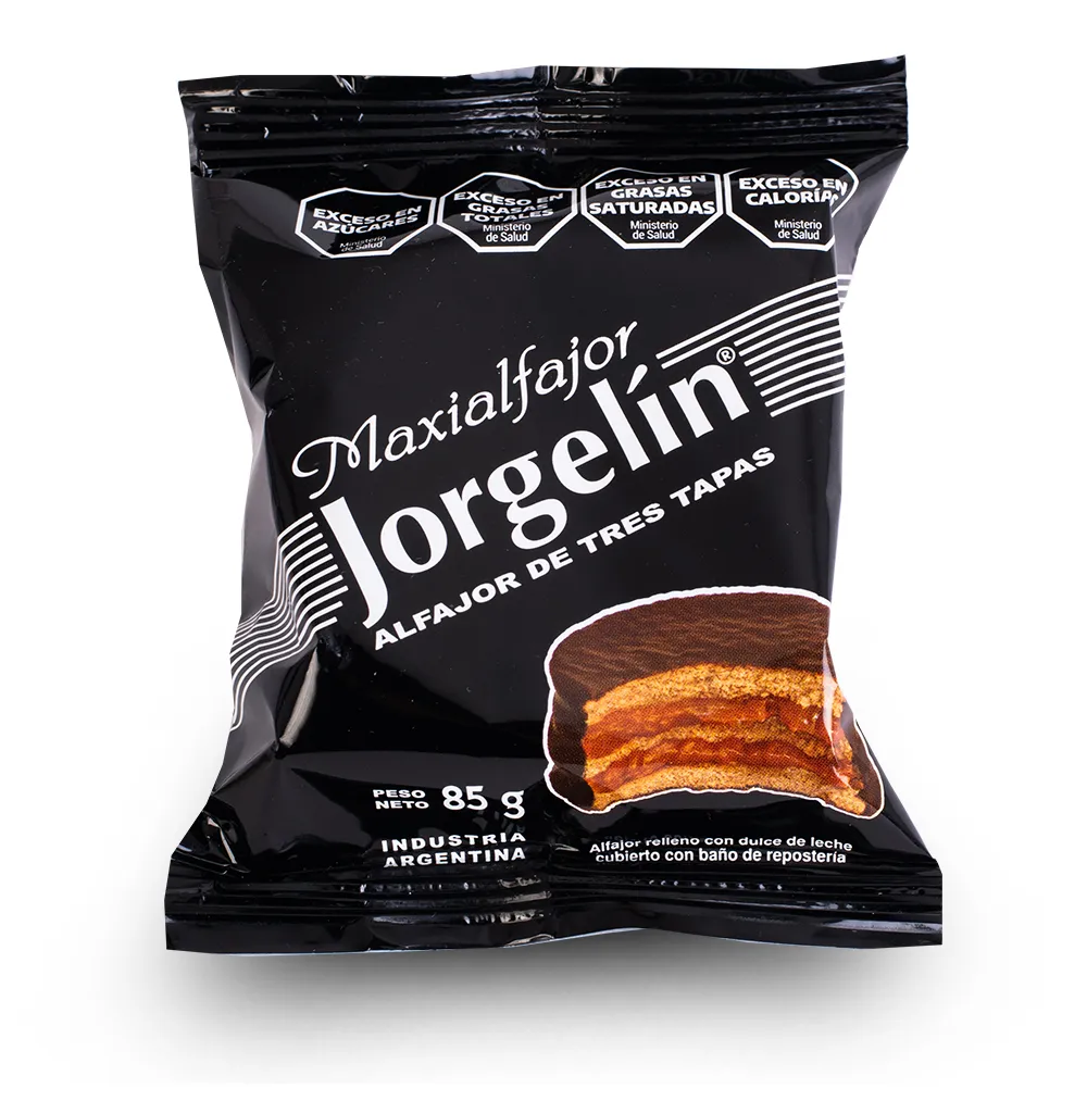 JORGELIN NEGRO ALFAJOR DE CHOCOLATE 85G 0608 1510