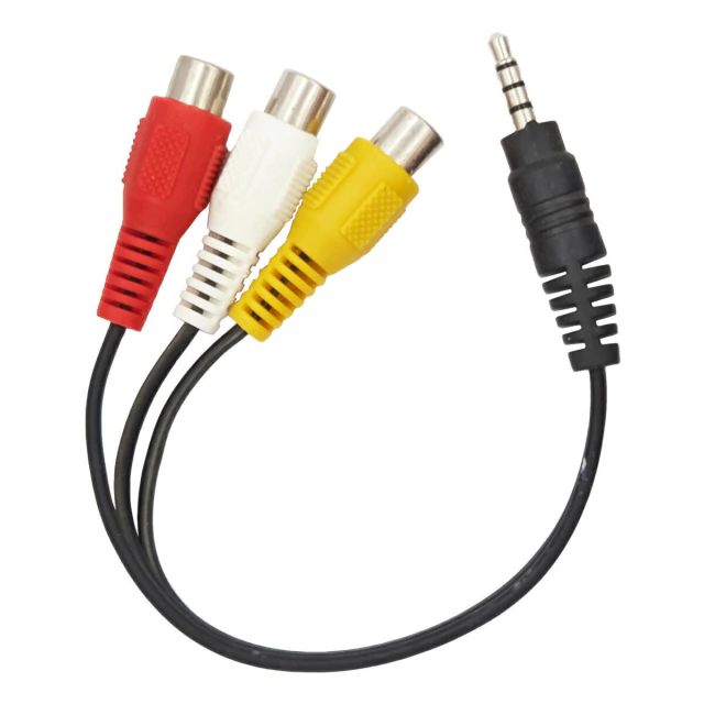 CABLE AUDIO RCA A MINI PLUG JACK 3.5MM 2 A 1 1.5M