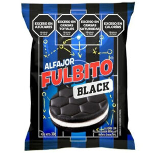 FULBITO BLACK ALFAJOR RELLENO DE VAIILLA 30G