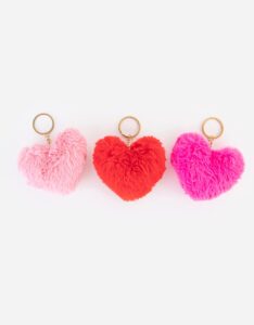 PELUCHE CORAZON LLAVERO COLORES