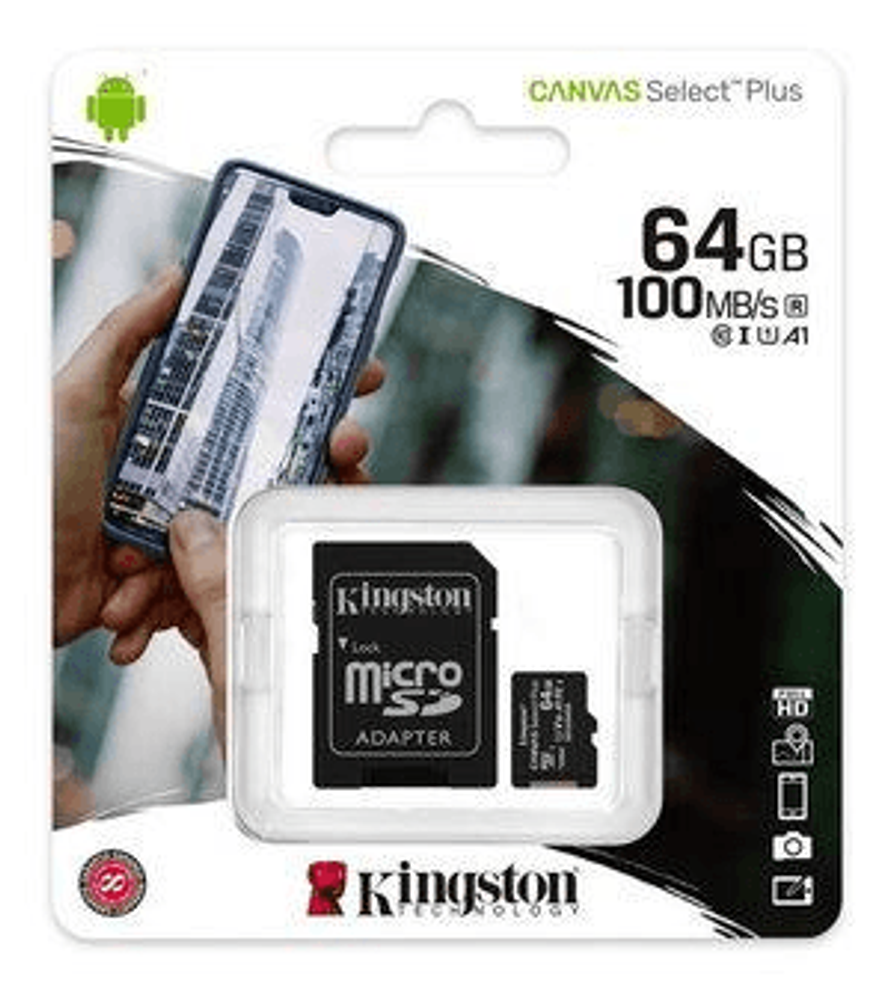 MEMORIA KINGSTON 64GB 100MB/S CLASE 10