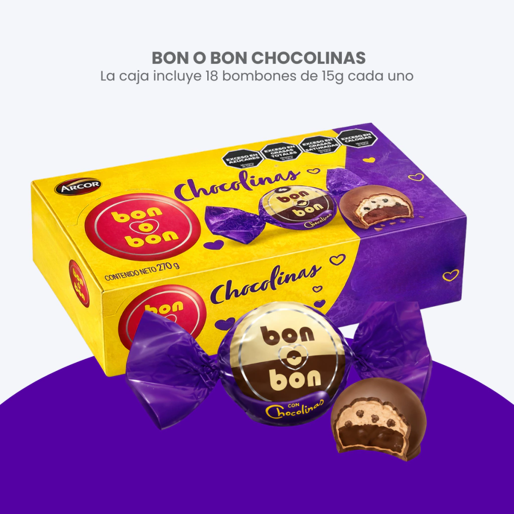BONOBON BOCADITO CHOCOLINAS 15G