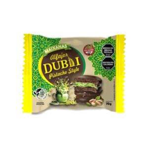 DUBAI ALFAJOR DE PISTACHO CON COBERTURA DE CHOCOLATE 70G