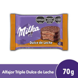 MILKA ALFAJOR DULCE DE LECHE TRIPLE 70G 30/08/23