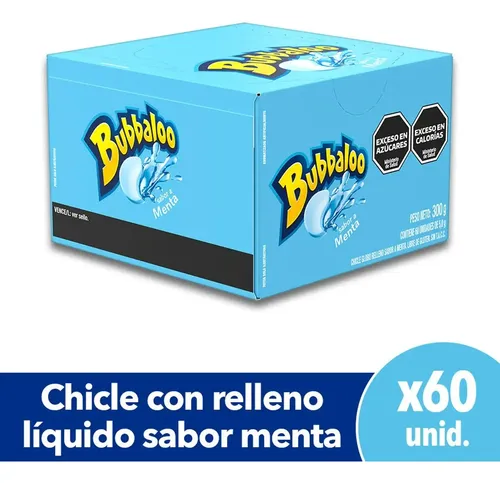 BUBBALOO MENTA CHICLES SUELTOS 5G