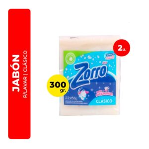 JABON BLANCO ZORRO 2U 150G