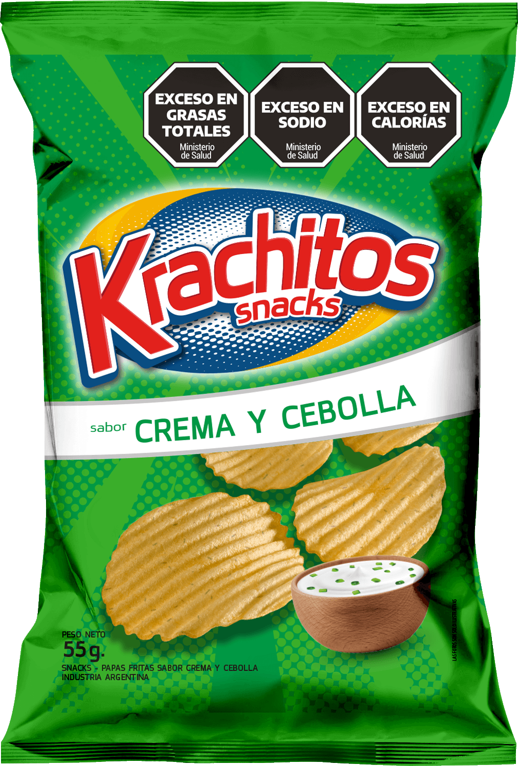 KRACHITOS PAPAS CREMA Y CEBOLLA 55G