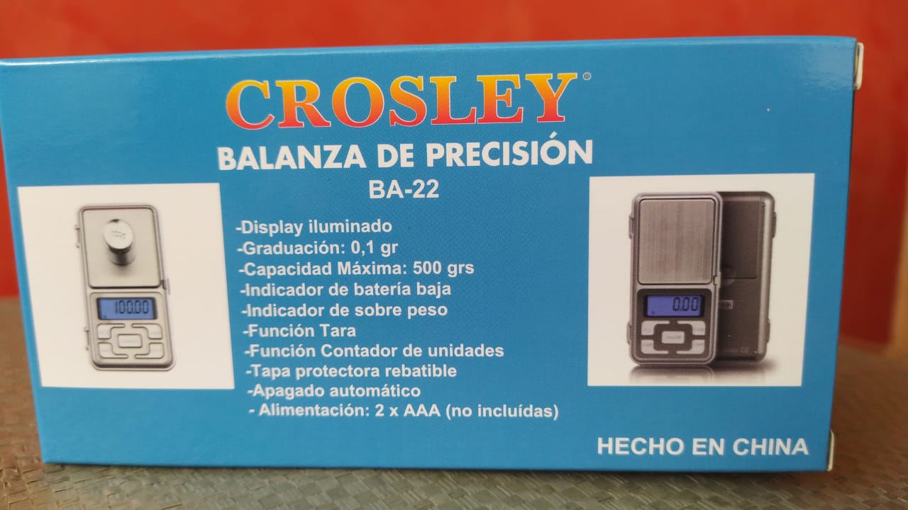 BALANZA ELECTRONICA PORTATIL CROSLEY 10G A 50KG