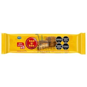 bonobon alfajorcitos tubo 6u 117g