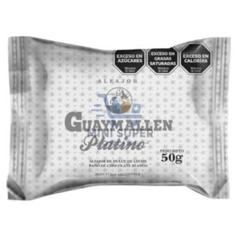 guaymallen alfajor platino dulce de leche y chocolate blanco 50g