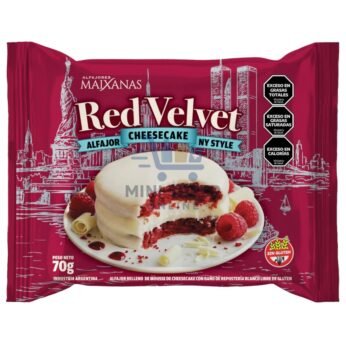 red velvet alfajor cheesecake maixanas 70g