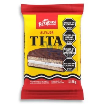 tita alfajor de chocolate con relleno 36g