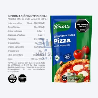 salsa sabor pizza knorr 340g