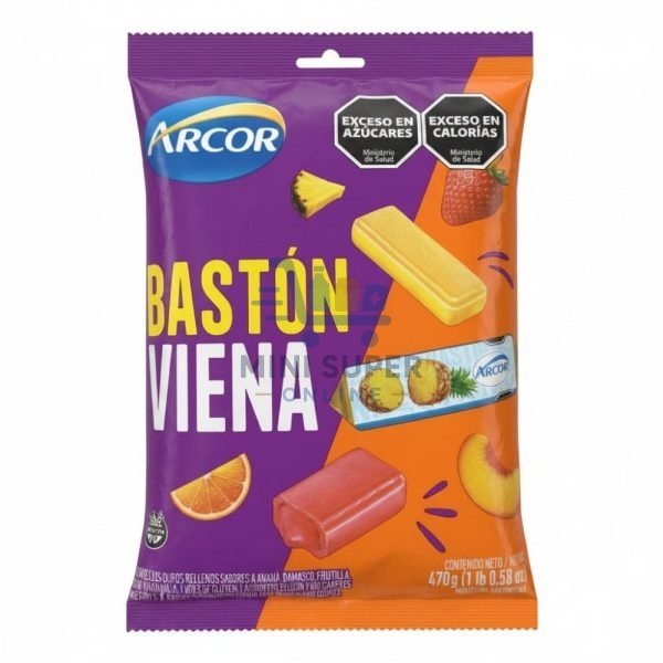 baston viena caramelos arcor bolsa 470g