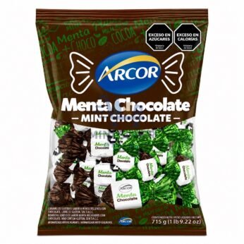menta chocolate caramelos rellenos arcor 715g
