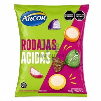 rodajas acidas arcor bolsa caramelos 930g