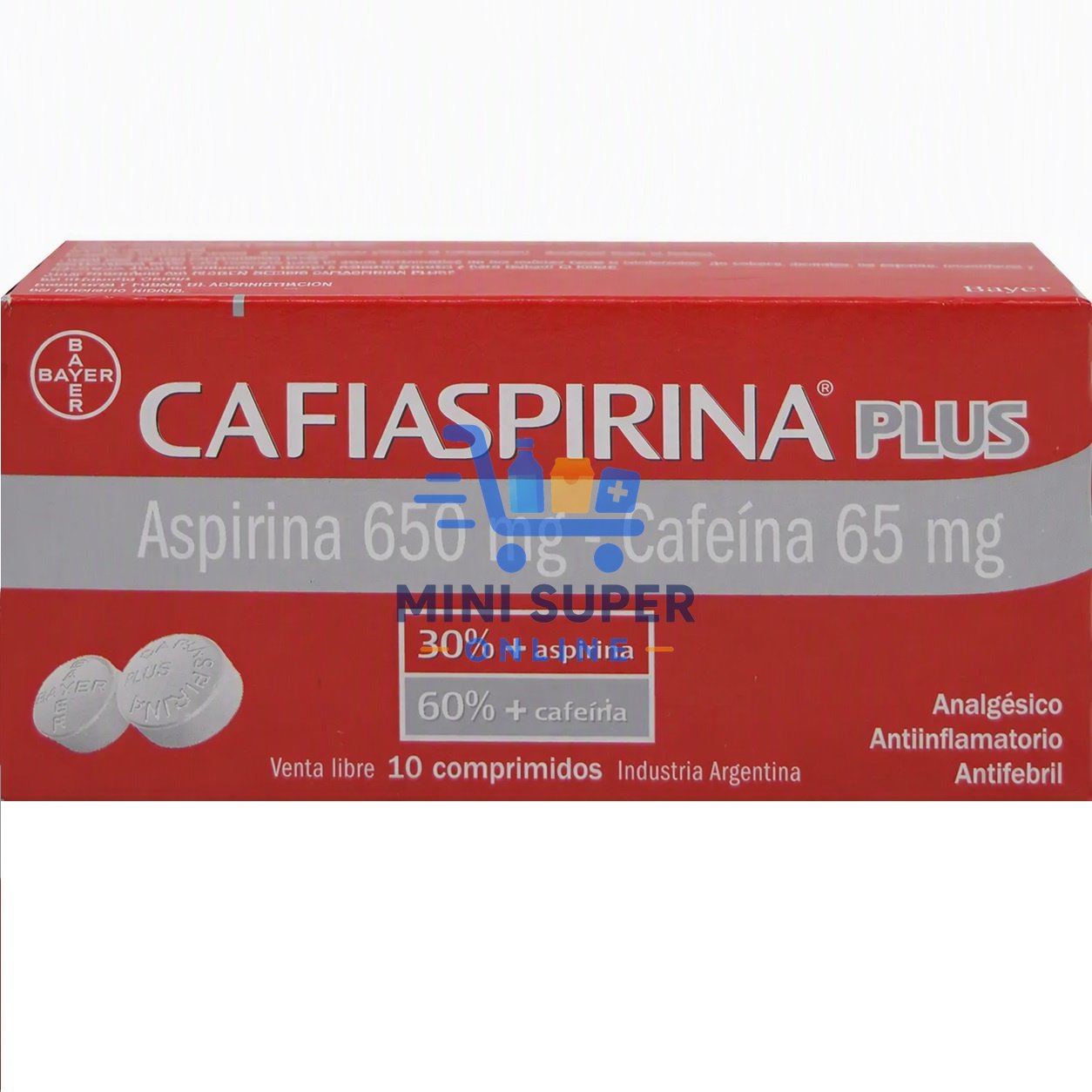 cafiaspirina plus 650mg comprimidos tira 10u