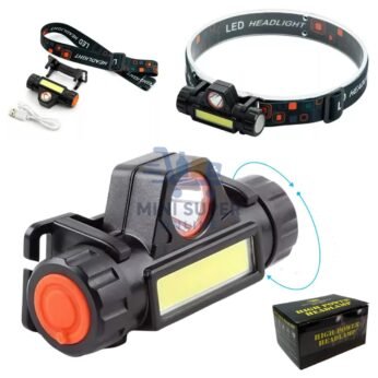 linterna led minera recargable 2 posiciones