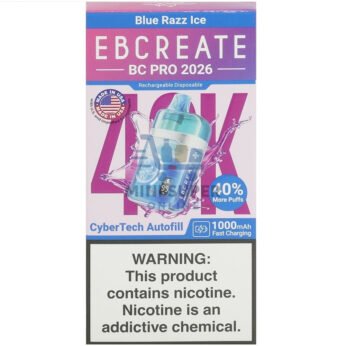 vape ebcreate bc pro 40000 puff blue razz ice
